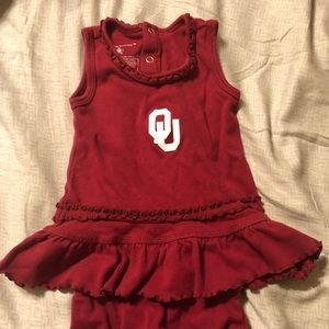 Infant Girls Oklahoma Sooners OU dress & bottoms